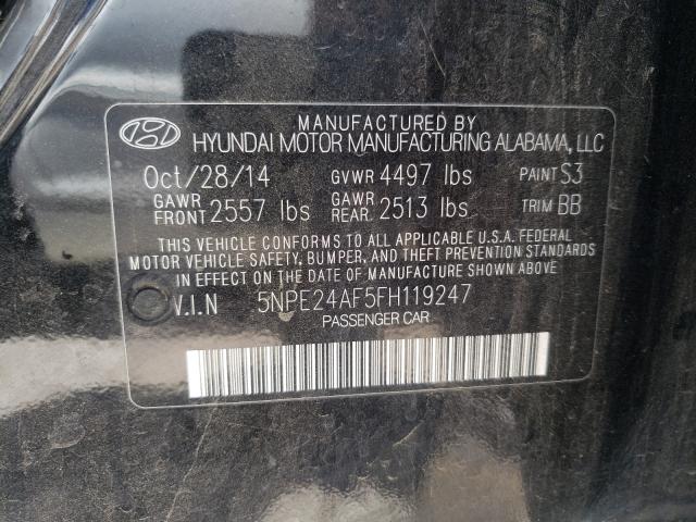 Photo 9 VIN: 5NPE24AF5FH119247 - HYUNDAI SONATA SE 