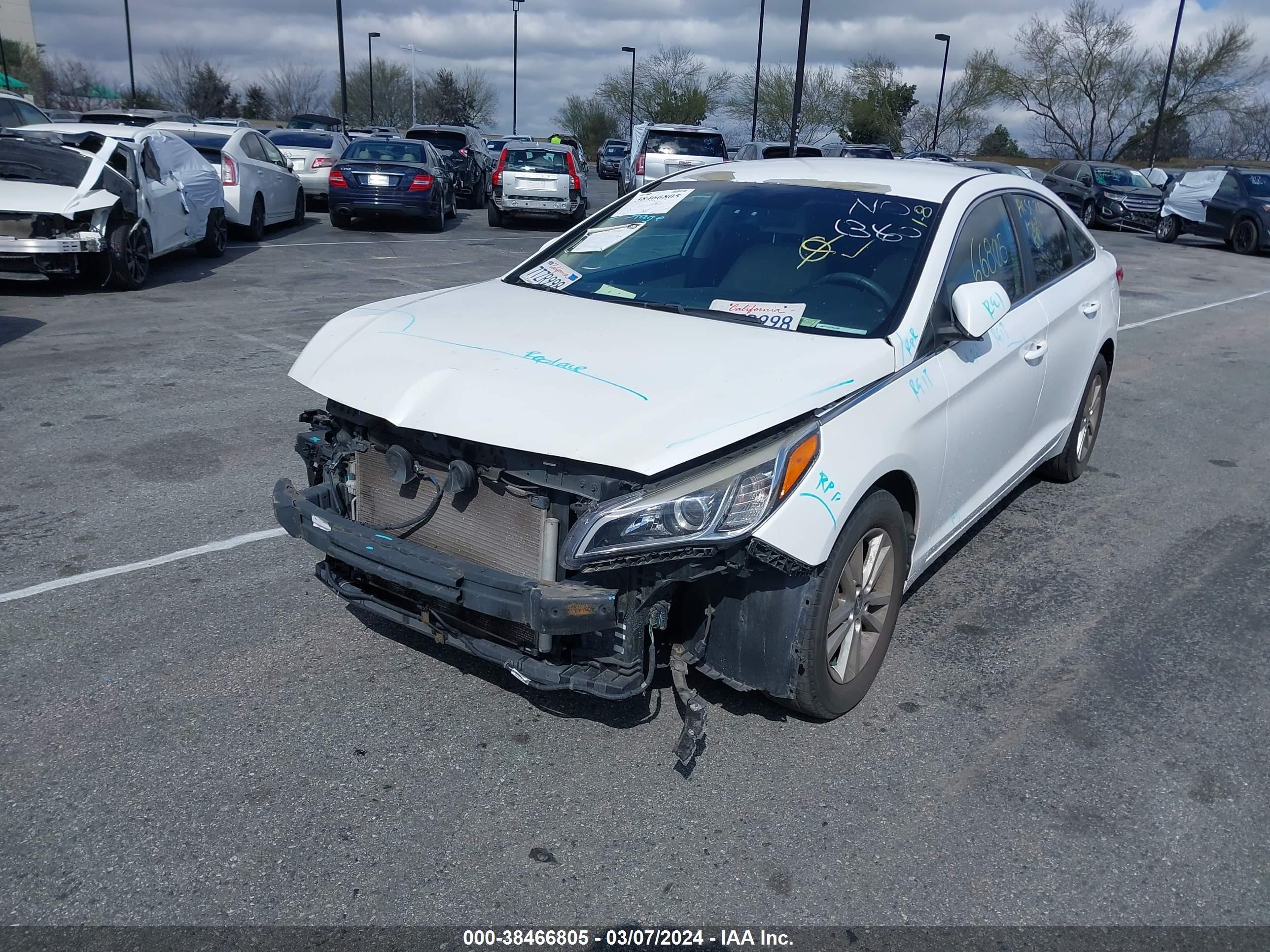 Photo 1 VIN: 5NPE24AF5FH122598 - HYUNDAI SONATA 