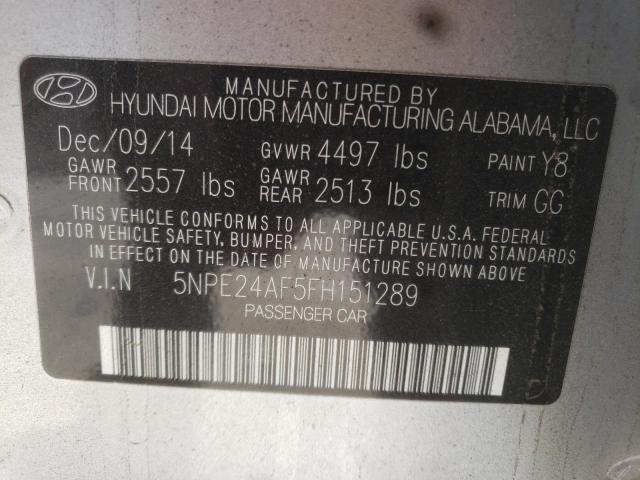 Photo 9 VIN: 5NPE24AF5FH151289 - HYUNDAI SONATA SE 