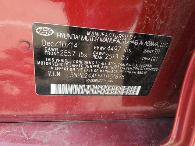 Photo 11 VIN: 5NPE24AF5FH151678 - HYUNDAI SONATA SE 