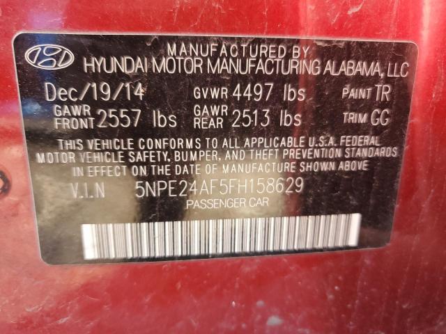 Photo 12 VIN: 5NPE24AF5FH158629 - HYUNDAI SONATA 