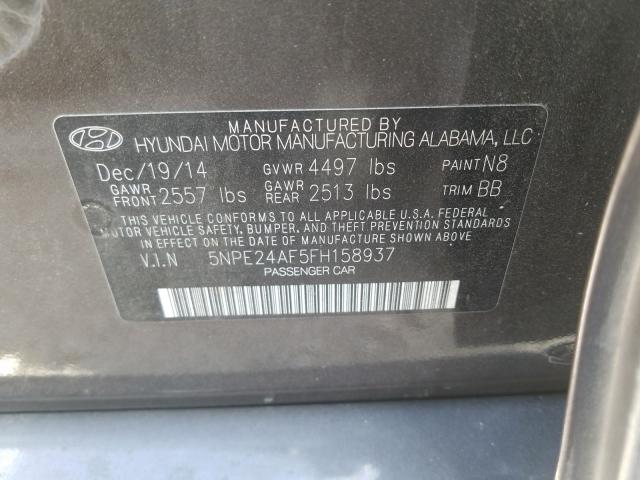 Photo 9 VIN: 5NPE24AF5FH158937 - HYUNDAI SONATA SE 