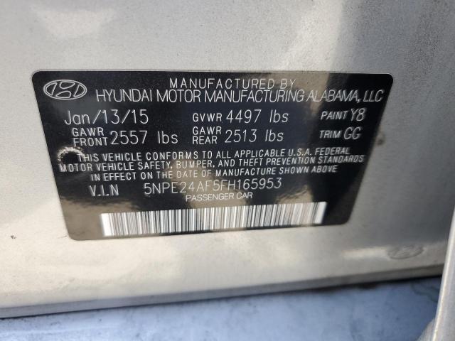 Photo 11 VIN: 5NPE24AF5FH165953 - HYUNDAI SONATA SE 