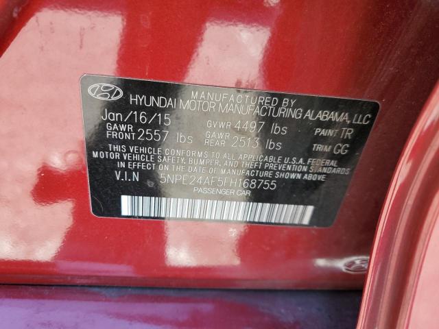 Photo 9 VIN: 5NPE24AF5FH168755 - HYUNDAI SONATA SE 