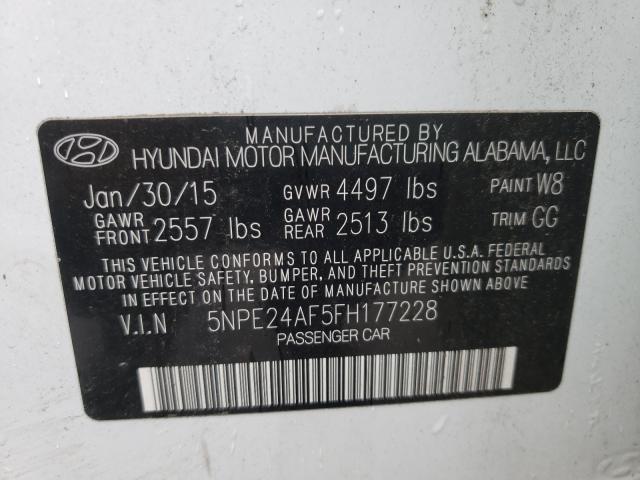 Photo 9 VIN: 5NPE24AF5FH177228 - HYUNDAI SONATA SE 