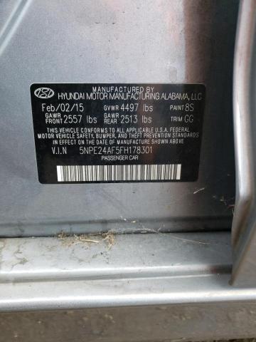 Photo 11 VIN: 5NPE24AF5FH178301 - HYUNDAI SONATA SE 