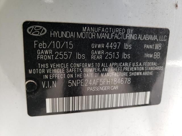 Photo 11 VIN: 5NPE24AF5FH184678 - HYUNDAI SONATA SE 