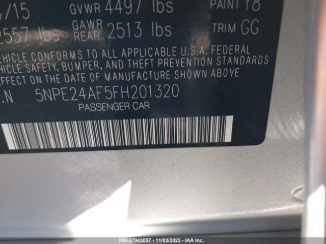 Photo 8 VIN: 5NPE24AF5FH201320 - HYUNDAI SONATA 