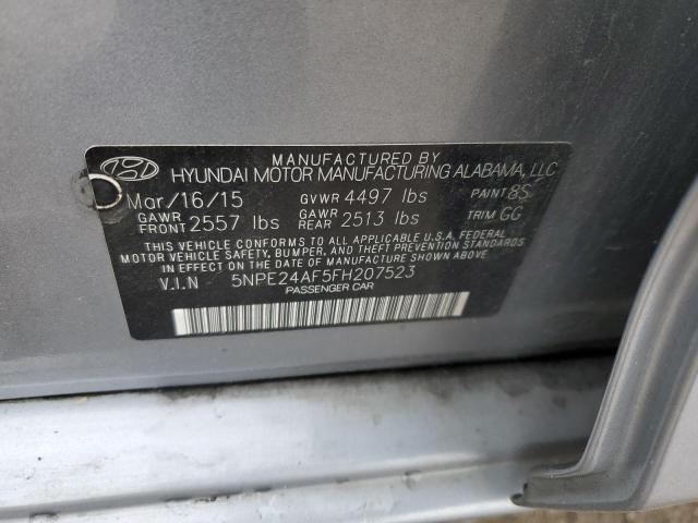 Photo 11 VIN: 5NPE24AF5FH207523 - HYUNDAI SONATA SE 