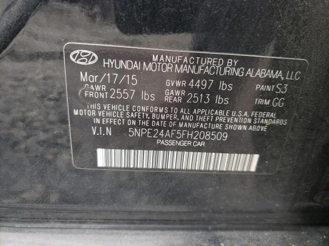 Photo 9 VIN: 5NPE24AF5FH208509 - HYUNDAI SONATA SE 