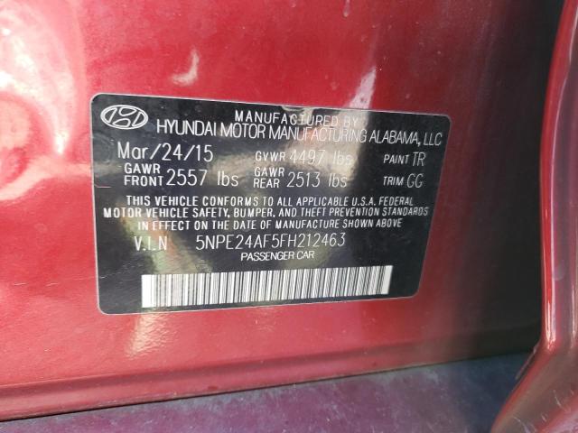 Photo 11 VIN: 5NPE24AF5FH212463 - HYUNDAI SONATA SE 