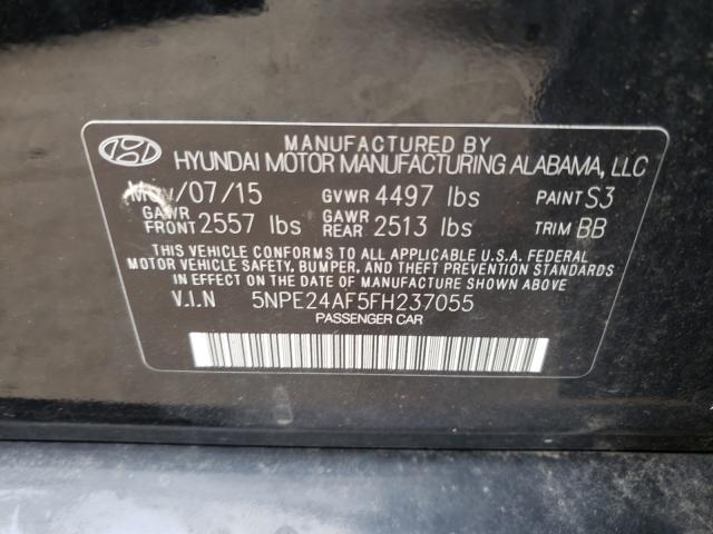 Photo 9 VIN: 5NPE24AF5FH237055 - HYUNDAI SONATA SE 