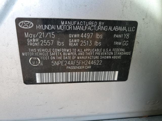 Photo 11 VIN: 5NPE24AF5FH244622 - HYUNDAI SONATA SE 