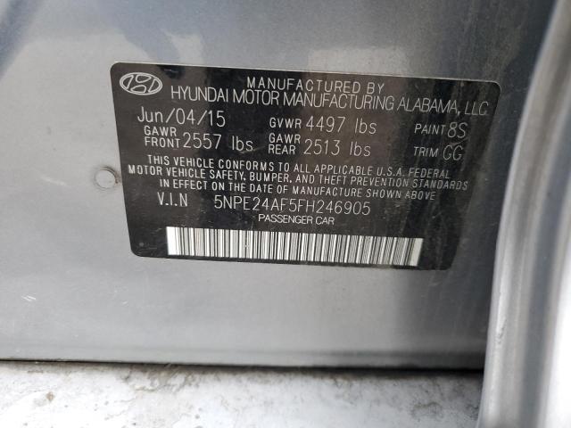 Photo 11 VIN: 5NPE24AF5FH246905 - HYUNDAI SONATA SE 