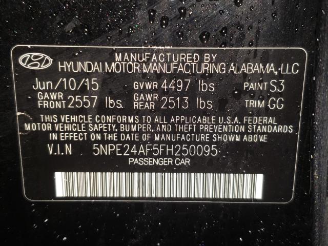 Photo 9 VIN: 5NPE24AF5FH250095 - HYUNDAI SONATA SE 