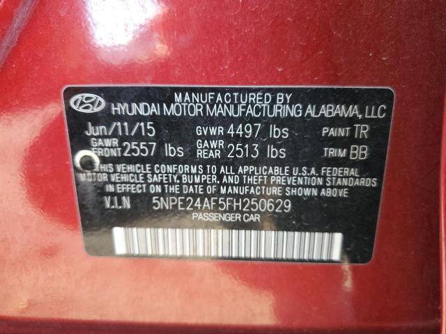 Photo 11 VIN: 5NPE24AF5FH250629 - HYUNDAI SONATA 