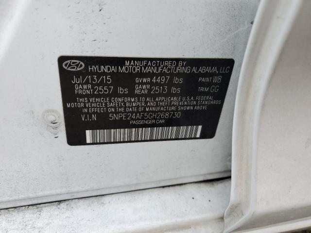 Photo 11 VIN: 5NPE24AF5GH268730 - HYUNDAI SONATA SE 