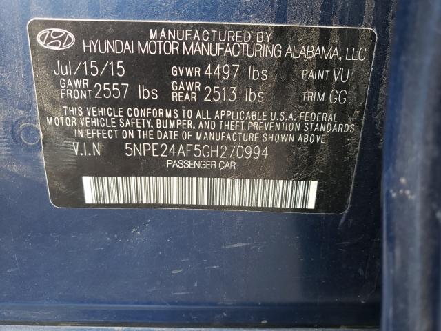 Photo 9 VIN: 5NPE24AF5GH270994 - HYUNDAI SONATA SE 