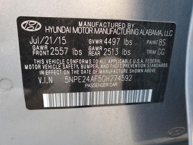 Photo 11 VIN: 5NPE24AF5GH274592 - HYUNDAI SONATA SE 