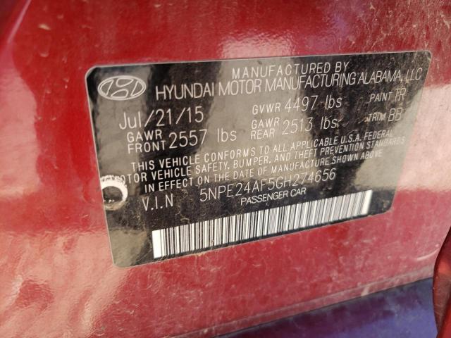 Photo 9 VIN: 5NPE24AF5GH274656 - HYUNDAI SONATA SE 