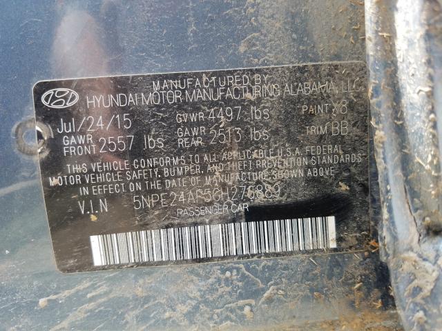 Photo 9 VIN: 5NPE24AF5GH276889 - HYUNDAI SONATA SE 