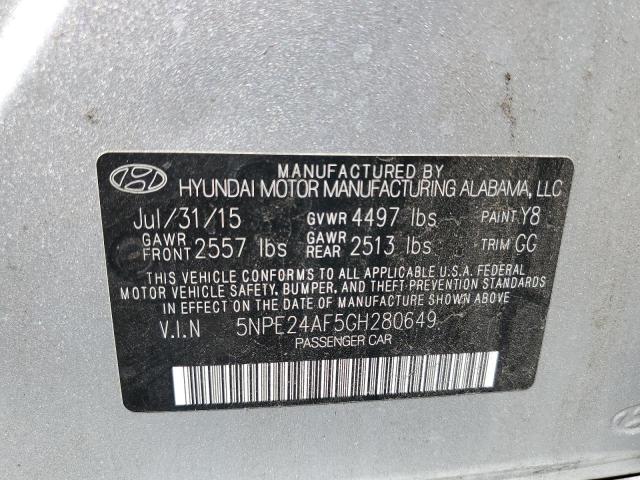 Photo 11 VIN: 5NPE24AF5GH280649 - HYUNDAI SONATA SE 