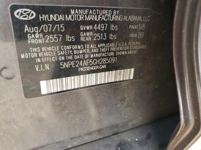 Photo 9 VIN: 5NPE24AF5GH285091 - HYUNDAI SONATA SE 