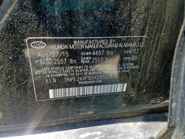 Photo 9 VIN: 5NPE24AF5GH295538 - HYUNDAI SONATA SE 