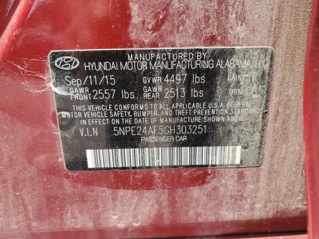 Photo 12 VIN: 5NPE24AF5GH303251 - HYUNDAI SONATA SE 