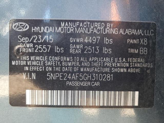 Photo 12 VIN: 5NPE24AF5GH310281 - HYUNDAI SONATA SE 