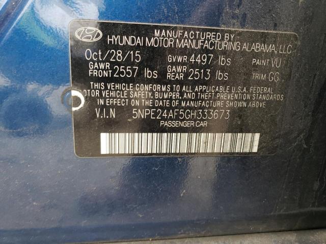 Photo 12 VIN: 5NPE24AF5GH333673 - HYUNDAI SONATA SE 