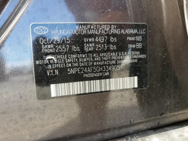 Photo 11 VIN: 5NPE24AF5GH334905 - HYUNDAI SONATA SE 