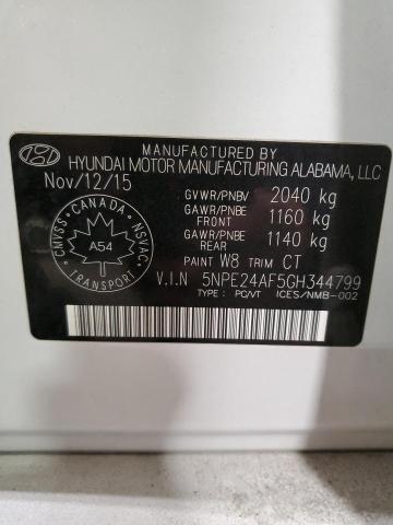 Photo 12 VIN: 5NPE24AF5GH344799 - HYUNDAI SONATA 