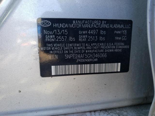 Photo 11 VIN: 5NPE24AF5GH346066 - HYUNDAI SONATA SE 