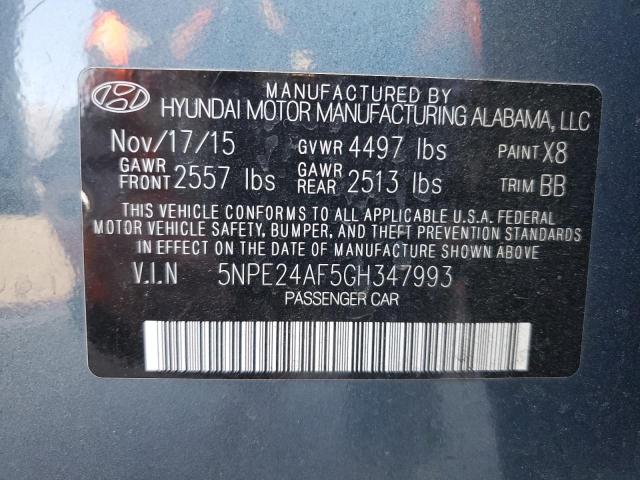 Photo 11 VIN: 5NPE24AF5GH347993 - HYUNDAI SONATA 