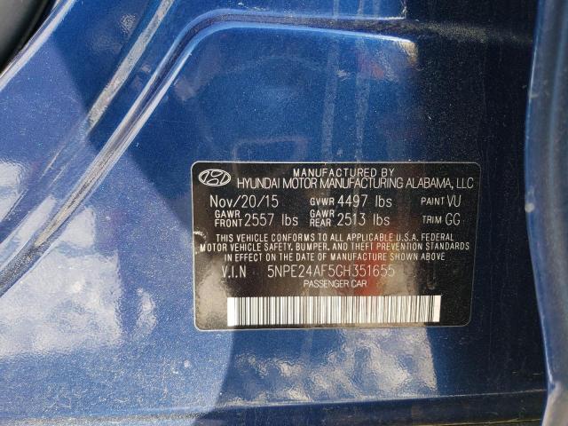 Photo 11 VIN: 5NPE24AF5GH351655 - HYUNDAI SONATA SE 