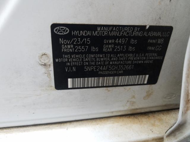 Photo 9 VIN: 5NPE24AF5GH352661 - HYUNDAI SONATA SE 