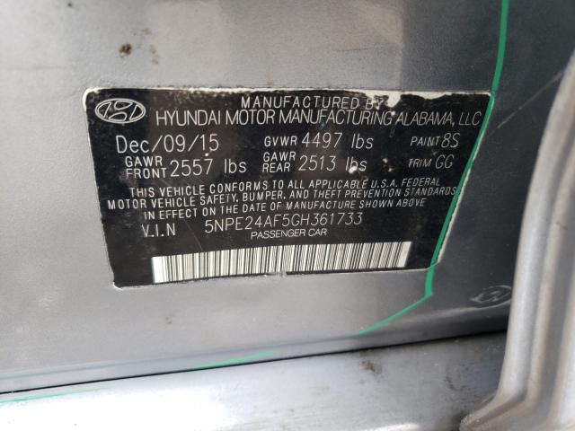 Photo 9 VIN: 5NPE24AF5GH361733 - HYUNDAI SONATA SE 