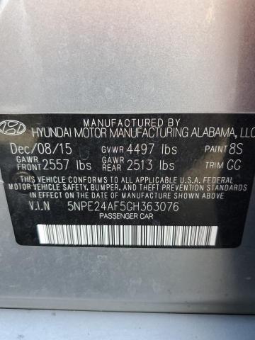 Photo 11 VIN: 5NPE24AF5GH363076 - HYUNDAI SONATA SE 