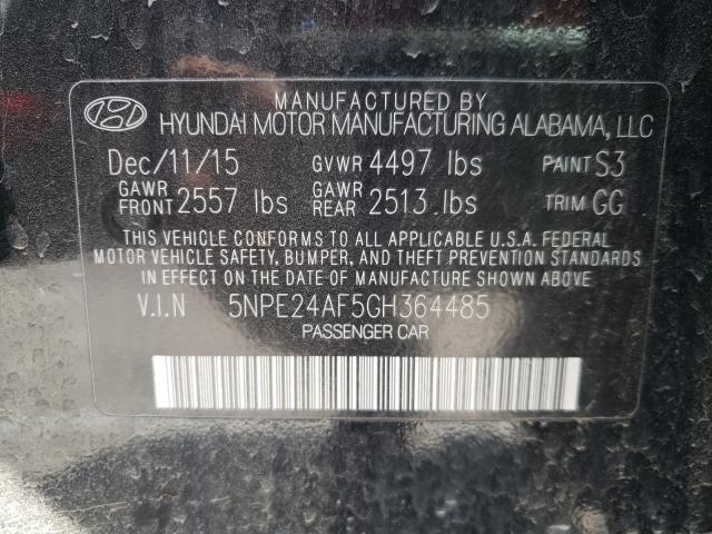 Photo 9 VIN: 5NPE24AF5GH364485 - HYUNDAI SONATA 