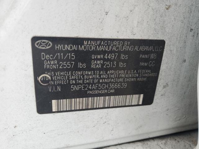 Photo 11 VIN: 5NPE24AF5GH366639 - HYUNDAI SONATA 