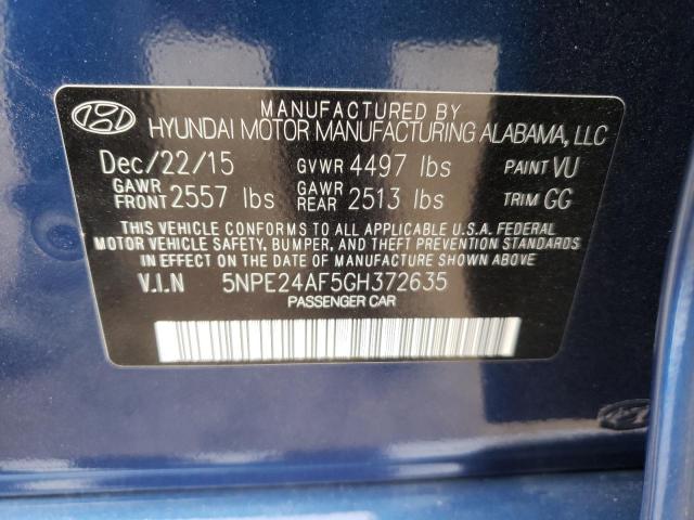 Photo 9 VIN: 5NPE24AF5GH372635 - HYUNDAI SONATA SE 