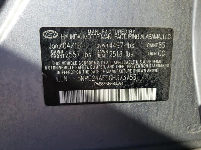 Photo 9 VIN: 5NPE24AF5GH373753 - HYUNDAI SONATA SE 