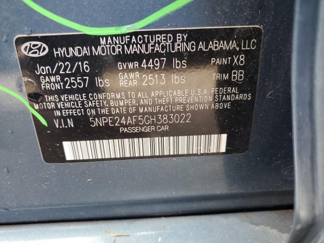 Photo 11 VIN: 5NPE24AF5GH383022 - HYUNDAI SONATA 