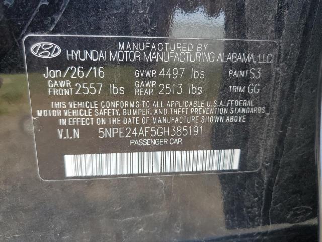 Photo 11 VIN: 5NPE24AF5GH385191 - HYUNDAI SONATA 