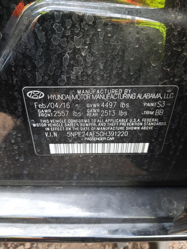 Photo 9 VIN: 5NPE24AF5GH391220 - HYUNDAI SONATA SE 