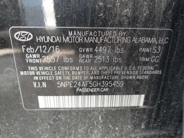 Photo 11 VIN: 5NPE24AF5GH395459 - HYUNDAI SONATA SE 