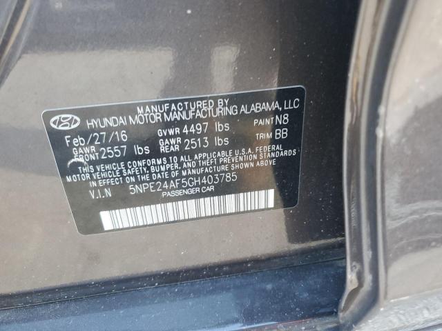 Photo 11 VIN: 5NPE24AF5GH403785 - HYUNDAI SONATA SE 