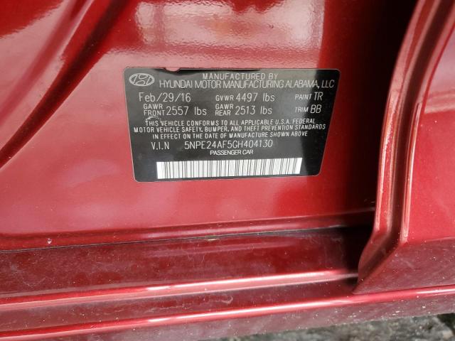 Photo 9 VIN: 5NPE24AF5GH404130 - HYUNDAI SONATA SE 