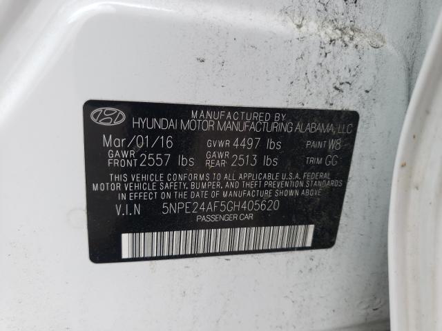 Photo 9 VIN: 5NPE24AF5GH405620 - HYUNDAI SONATA SE 